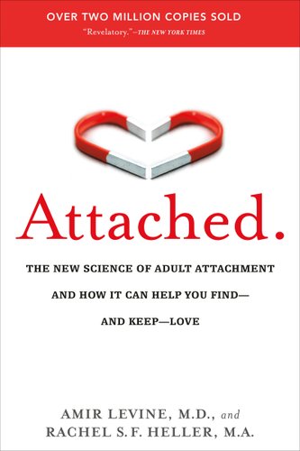 Book cover for Attached displaying two magnets forming a heart