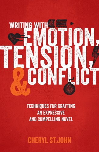 The background of the cover is a bright red. Surrounding the white title is a black pencil, heart, lightning bolt, and grenade.