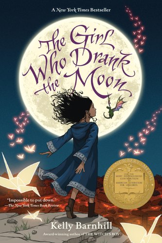 The Girl who Drank the Moon by Kelly Barnhill, book cover.
