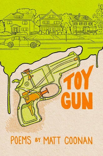 Toy Gun By Matt Coonan. Green Plastic toy gun shooting water that turns into a neighborhood.