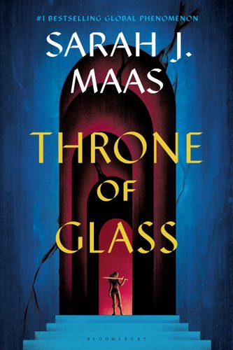 Book cover for "Throne of Glass" by Sarah J. Maas.