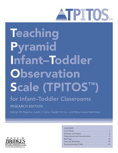 Teaching Pyramid Infant-Toddler Observation Scale (Tpitos(tm)) for ...