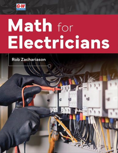 Math for Electricians by Rob Zachariason featuring a person's hands working on electrical wiring.