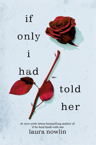 The cover of If Only I Had Told Her; an all white background with an all red rose with the flower detached from the stem