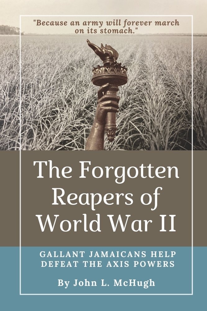 Book cover for Forgotten Reapers of World War 2 featuring the arm of the statue of liberty holding its torch.