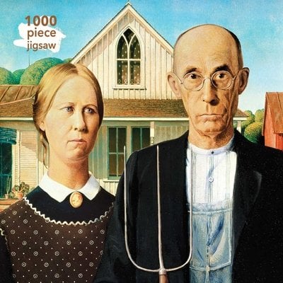 Solve Grant Wood's American Gothic in New Colors jigsaw puzzle online Solve Grant Wood's American Gothic in New Colors jigsaw puzzle online