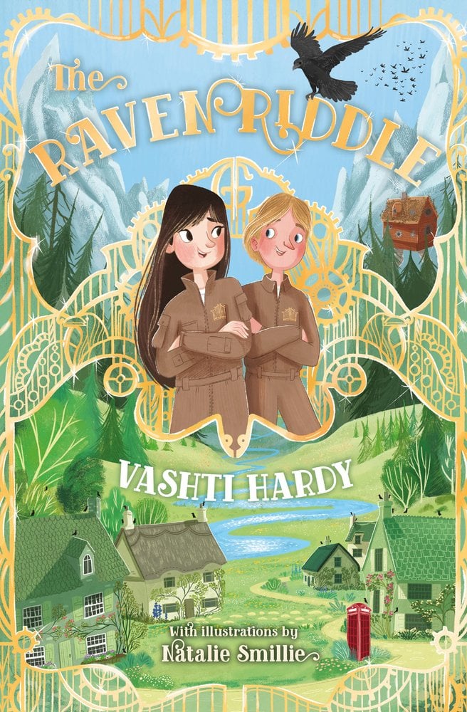 Front cover of The Raven Riddle by Vashti Hardy, illustrated by Natalie Smillie