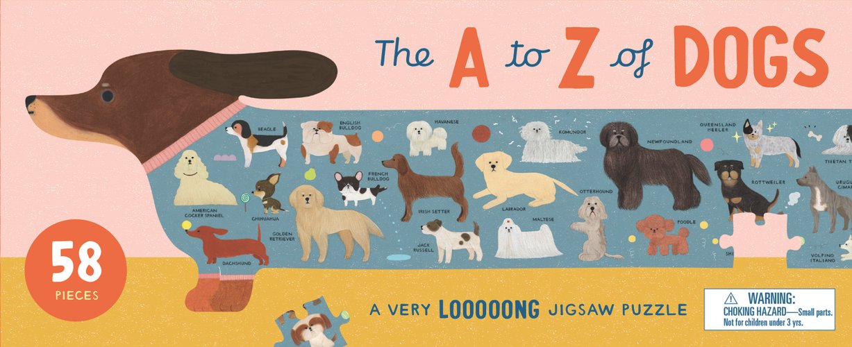 The A to Z of Dogs 58 Piece Puzzle: A Very Looooong Jigsaw Puzzle a ...