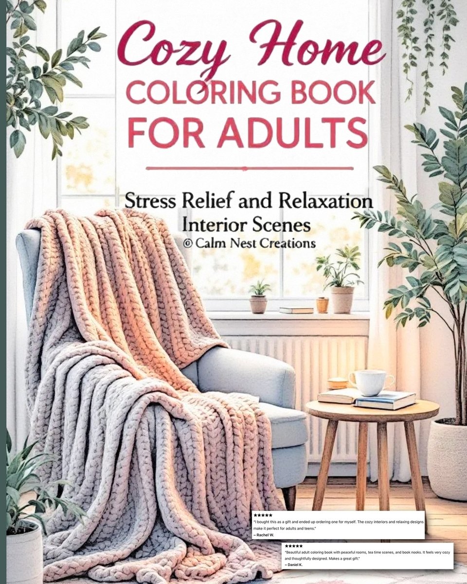Cozy Home Coloring Book for Adults a book by Calm Nest Creations ...