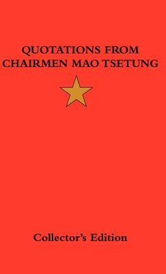 Book jacket of Quotations from Chairman Mao Zedong. A yellow star its below the title on a bright red background.