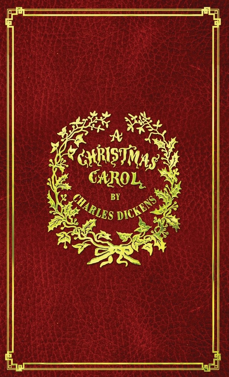 A Christmas Carol by Charles Dickens. A red cover with gold accents.