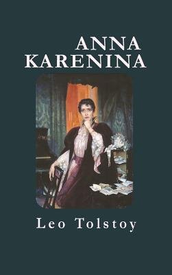 Anna Karenina by Leo Tolstoy's book cover depicts the image of a woman in a gown looking off into the distance.