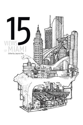 A pencil etching of skyscrapers blended with waves against a white background.