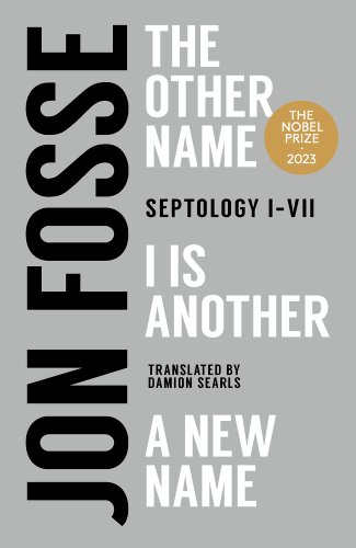 Grey book cover of Septology by Jon Fosse with white and black letters
