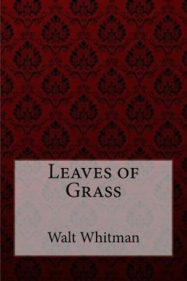 Leaves of Grass by Walt Whitman cover, red background with black outlines in shape of spades