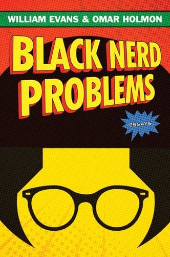 On the comicbook style cover, glasses and afro hair make up most of the cover. The top of the cover is in brick red. The bottom of the cover is in mustard yellow. The title is in large, yellow and black letters and a blue spikey text box. The authors' names sit against a green strip in white letters.