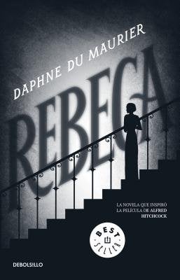 A black staircase with a woman standing and staring at the wall. A light shows the shadows of the title of the book.