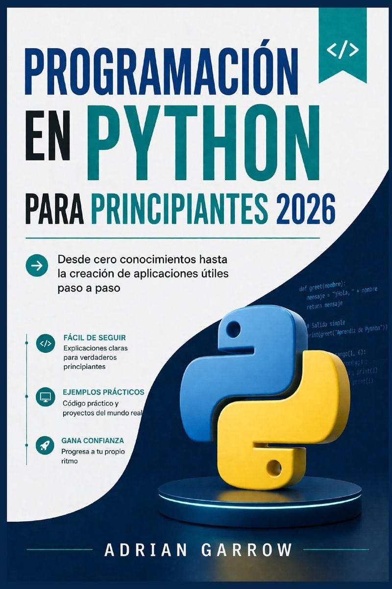 Programación en Python para principiantes 2026 a book by Adrian Garrow ...