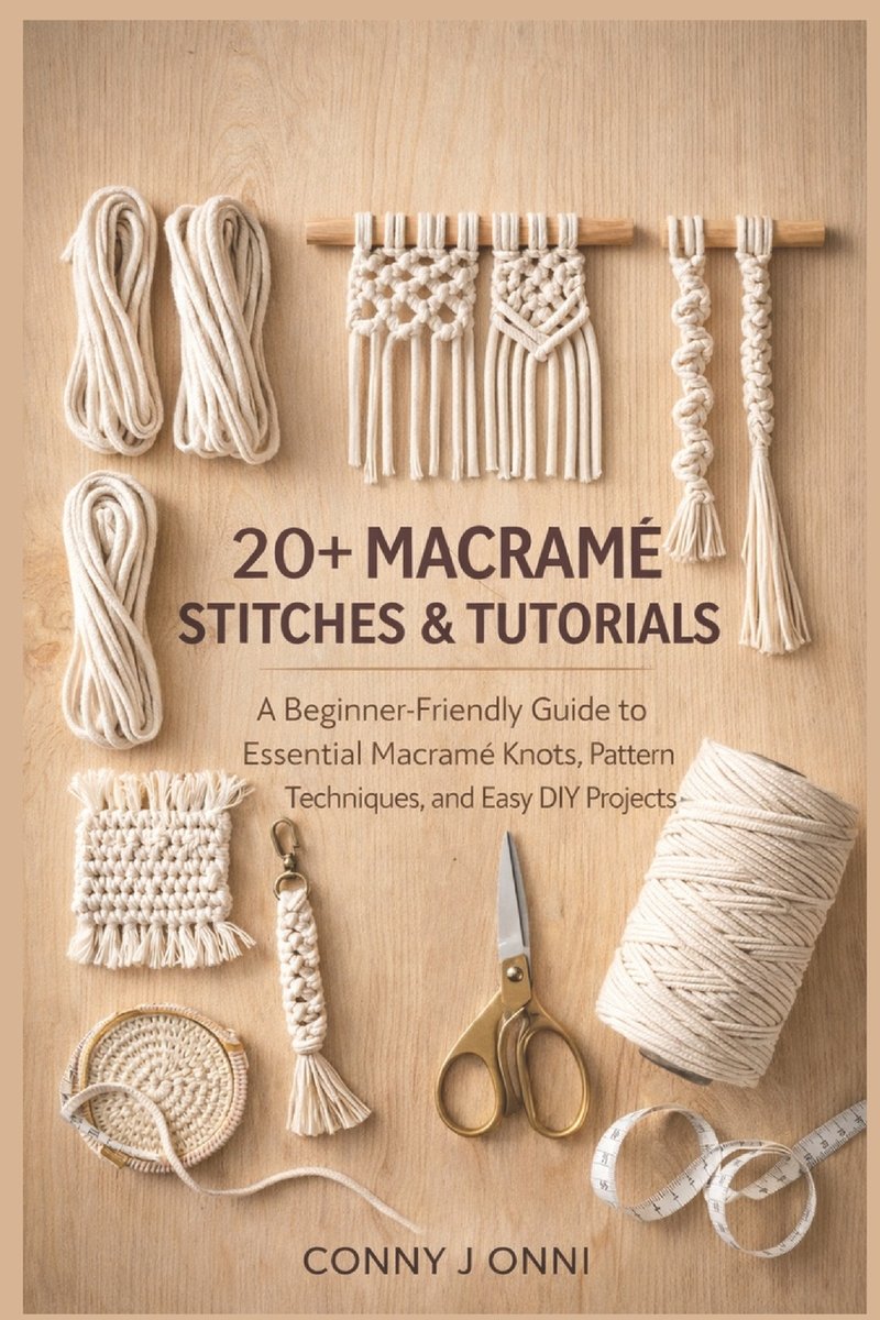 20+ Macramé Stitches & Tutorials a book by Conny J Onni - Bookshop.org US
