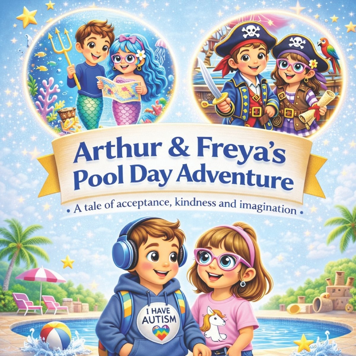 Arthur and Freya's Pool Day Adventure a book by Rebecca Rose Mulvaney ...