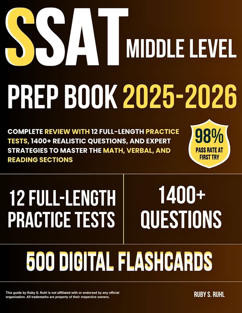 SSAT Middle Level Prep Book 2025-2026 a book by Ruby S Ruhl - Bookshop ...