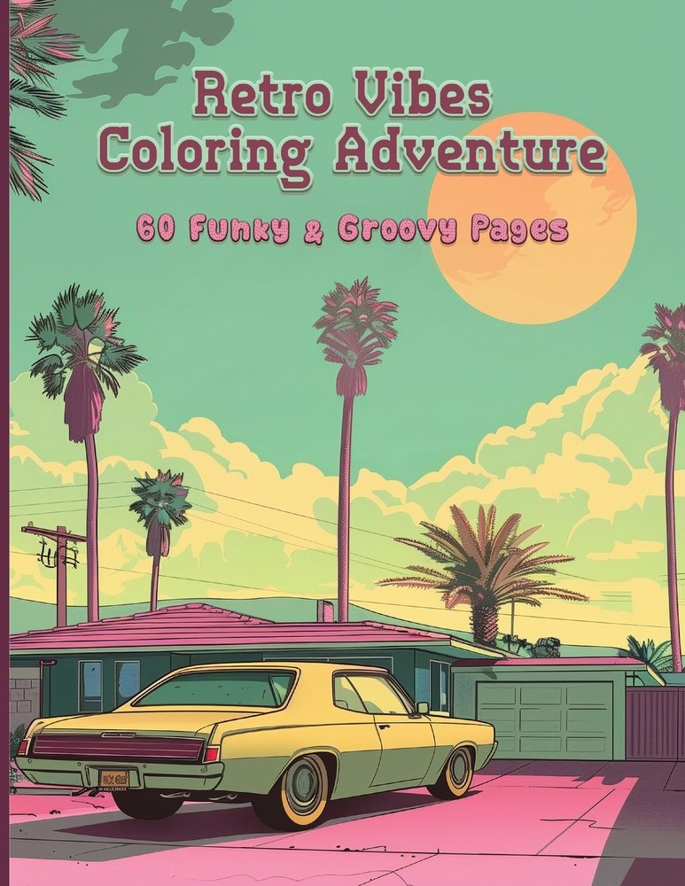 Retro Vibes Coloring Adventure a book by Aurora Woodland - Bookshop.org US