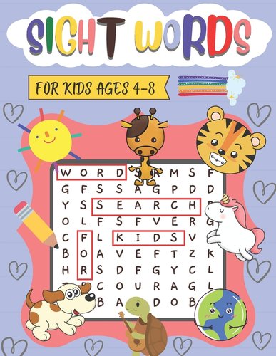 Sight words Word Search For Kids 4-8: Easy word Search Puzzles With ...