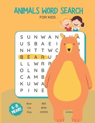 Animals Word Search Books for Kids 6-8 Years: Fun and Educational Word ...