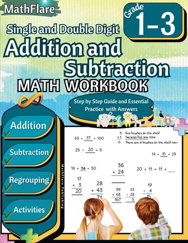 Add Math Online Book Addition and Subtraction Math Workbook 1st to 3rd Grade: Addition and ...