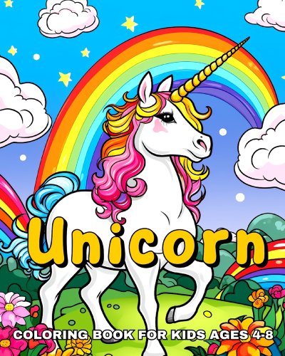 Unicorn Coloring Book for Kids Ages 4-8: Children Coloring Pages ...