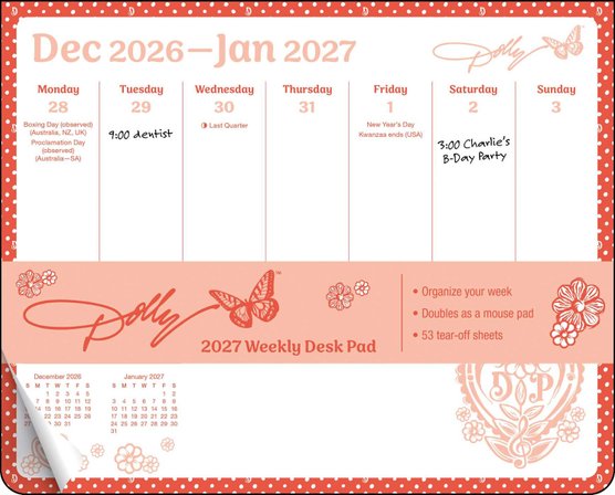 Dolly Parton 2027 Weekly Desk Pad Calendar bookcover