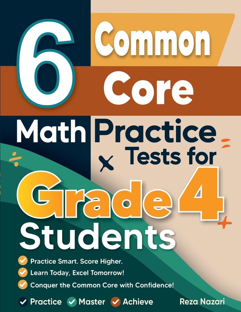 6 Common Core Grade 4 Math Practice Tests a book by Reza Nazari - Bookshop.org US