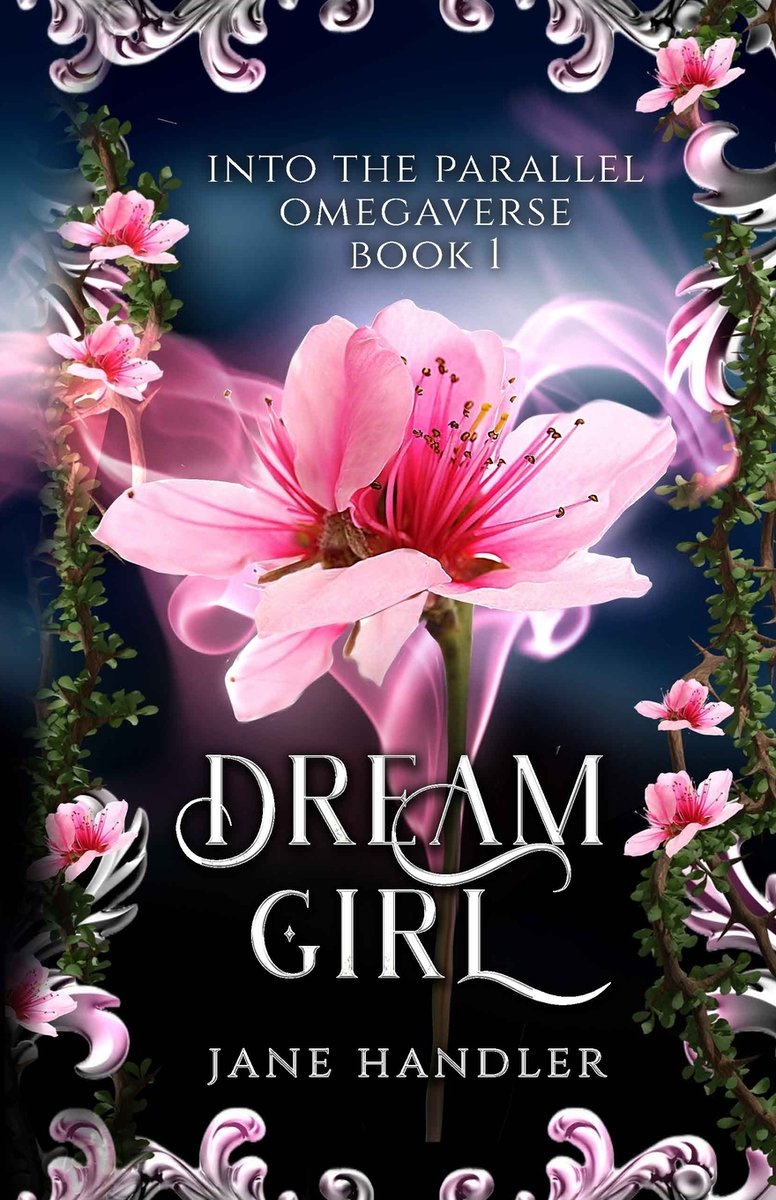Dream Girl by Jane Handler an omegaverse books cover depicting a open lily with lilies along the border.